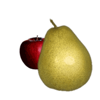 Die Birne vor dem Apfel